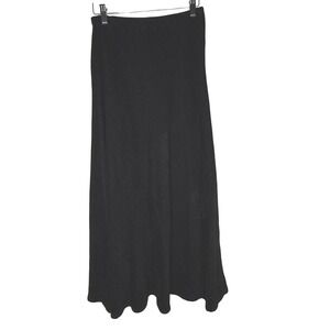 CP‎ Shades Sausalito Sz Small Long Skirt Black A-Line Corduroy Elastic Waist